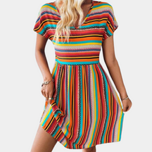 Robe d'été rayée pour Femmes - Confort et Élégance en Toute Occasion