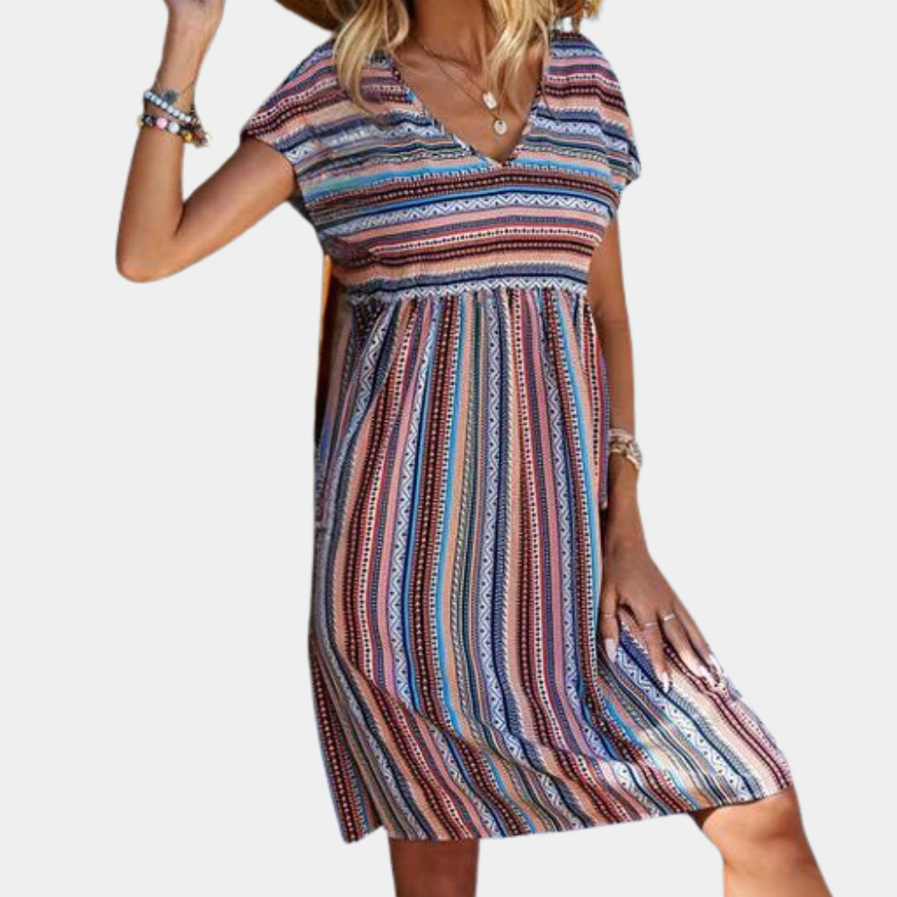Robe d'été rayée pour Femmes - Confort et Élégance en Toute Occasion