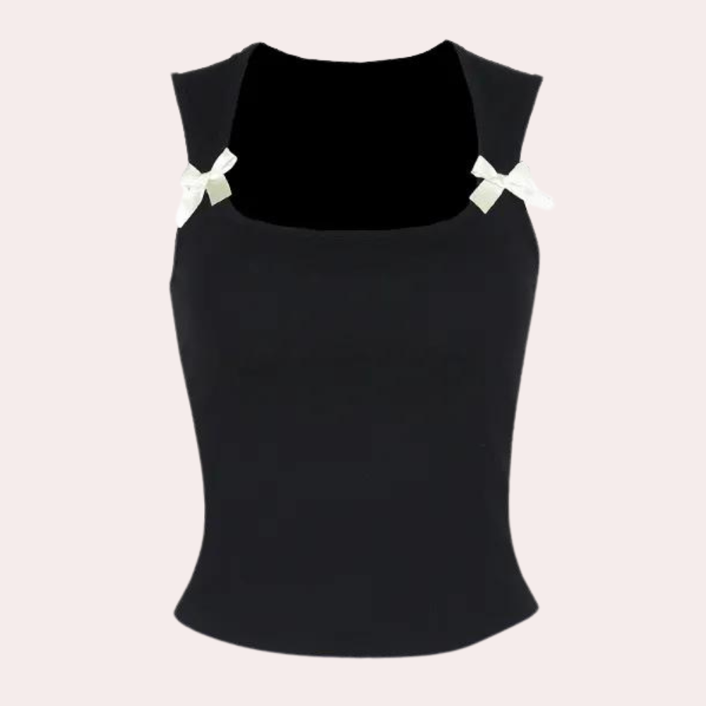 Top Court Femme Classique en Polyester - Style Élégant et Confortable