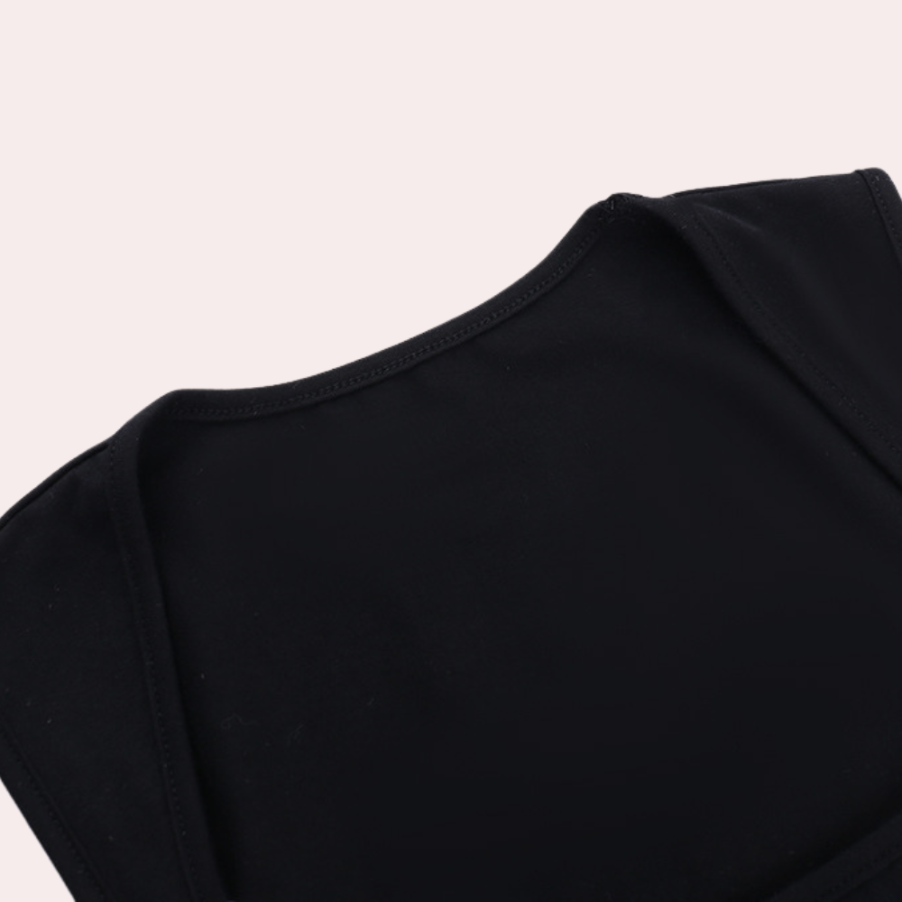 Top Court Femme Classique en Polyester - Style Élégant et Confortable