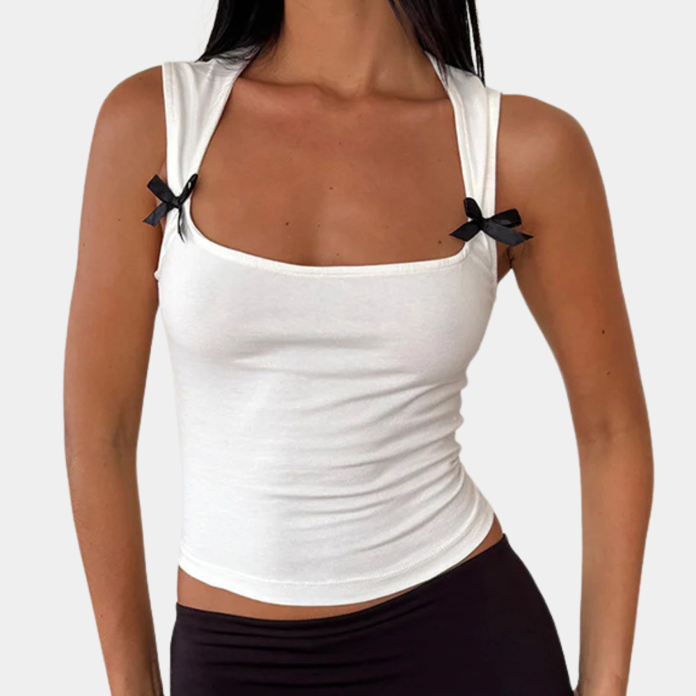 Top Court Femme Classique en Polyester - Style Élégant et Confortable