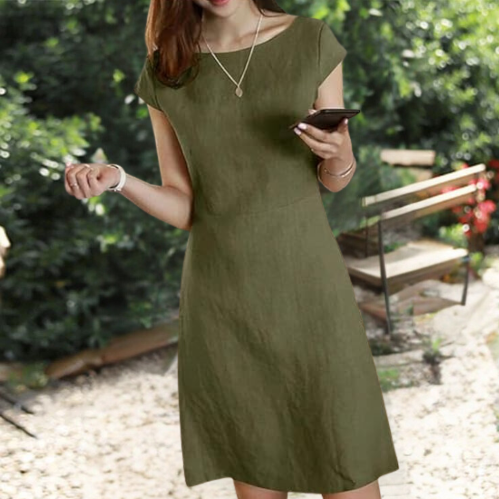 Robe A-Line Coton pour Femmes - Tissu Léger et Style Polyvalent