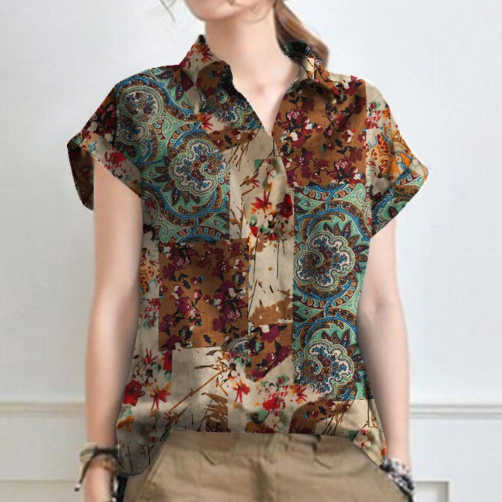 Chemise d'Été Fleurie pour Femmes - Tissu Léger et Style Polyvalent