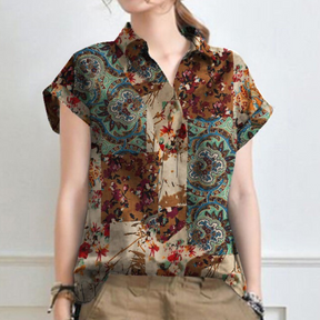 Chemise d'Été Fleurie pour Femmes - Tissu Léger et Style Polyvalent