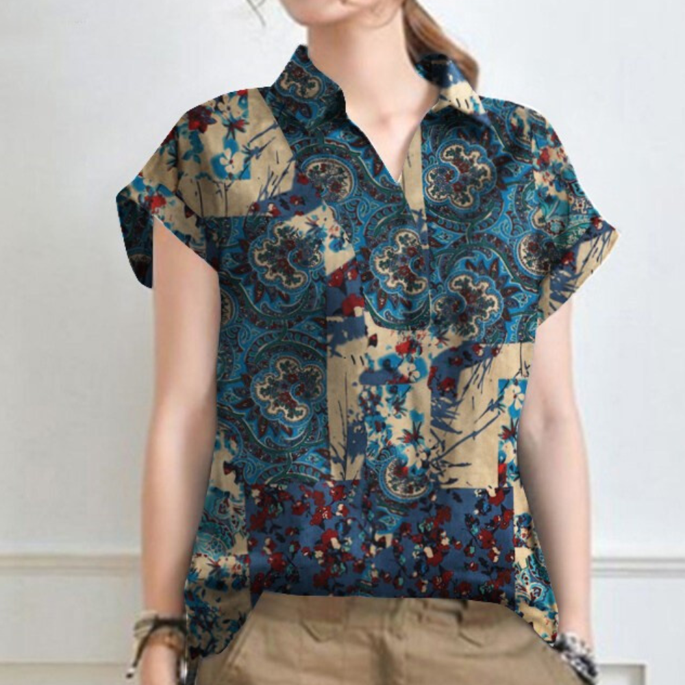 Chemise d'Été Fleurie pour Femmes - Tissu Léger et Style Polyvalent