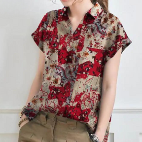 Chemise d'Été Fleurie pour Femmes - Tissu Léger et Style Polyvalent