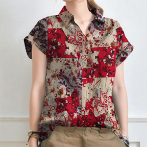 Chemise d'Été Fleurie pour Femmes - Tissu Léger et Style Polyvalent