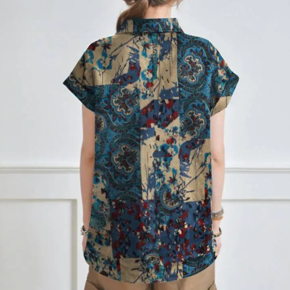 Chemise d'Été Fleurie pour Femmes - Tissu Léger et Style Polyvalent
