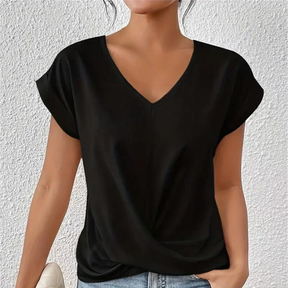 Chemise Femme Col V en Coton - Confort Élégant pour Toutes Occasions
