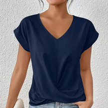 Chemise Femme Col V en Coton - Confort Élégant pour Toutes Occasions