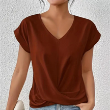 Chemise Femme Col V en Coton - Confort Élégant pour Toutes Occasions