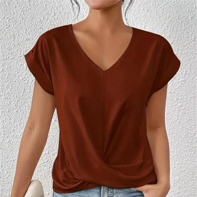 Chemise Femme Col V en Coton - Confort Élégant pour Toutes Occasions