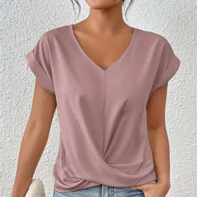 Chemise Femme Col V en Coton - Confort Élégant pour Toutes Occasions