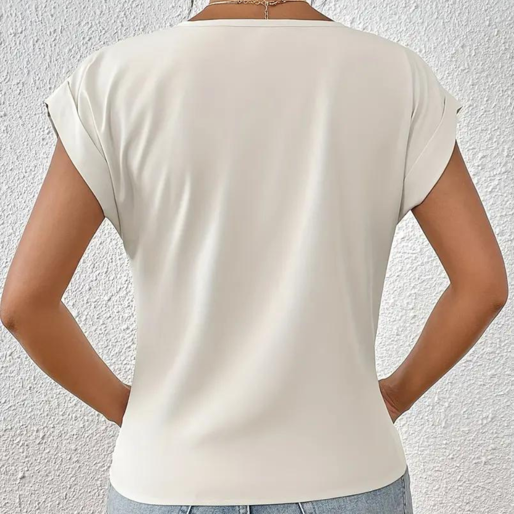 Chemise Femme Col V en Coton - Confort Élégant pour Toutes Occasions