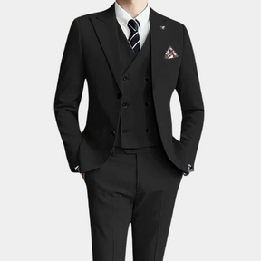 Costume trois pièces ajusté pour Hommes - Élégant en Coton Premium et Confortable