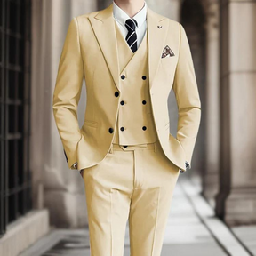 Costume trois pièces ajusté pour Hommes - Élégant en Coton Premium et Confortable