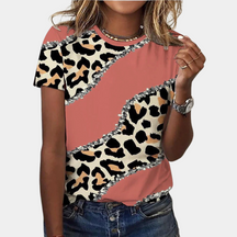 Blouse d'Été en Coton pour Femmes - Imprimé Abstrait et Confort Optimal