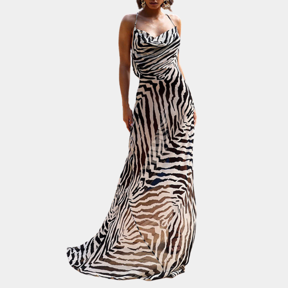 Robe Maxi Élégante Sans Dos - Design Glamour et Confort Optimal