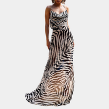 Robe Maxi Élégante Sans Dos - Design Glamour et Confort Optimal