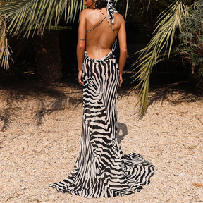 Robe Maxi Élégante Sans Dos - Design Glamour et Confort Optimal