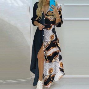 Robe Imprimée Artistique de Luxe - Style Unique et Tendance