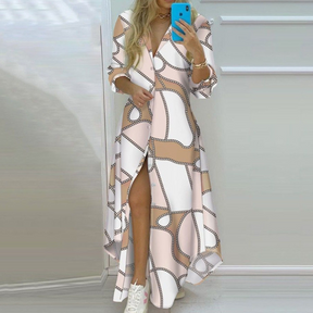 Robe Imprimée Artistique de Luxe - Style Unique et Tendance