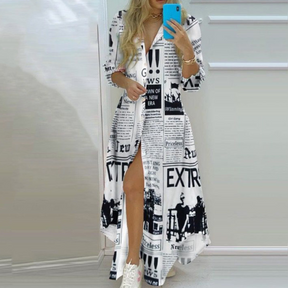 Robe Imprimée Artistique de Luxe - Style Unique et Tendance
