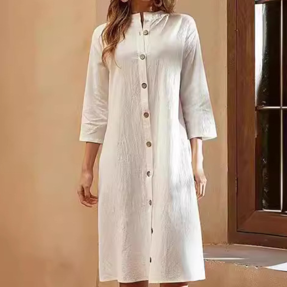 Robe Longue Élégante pour Femmes - Tissu Respirant et Design Sophistiqué
