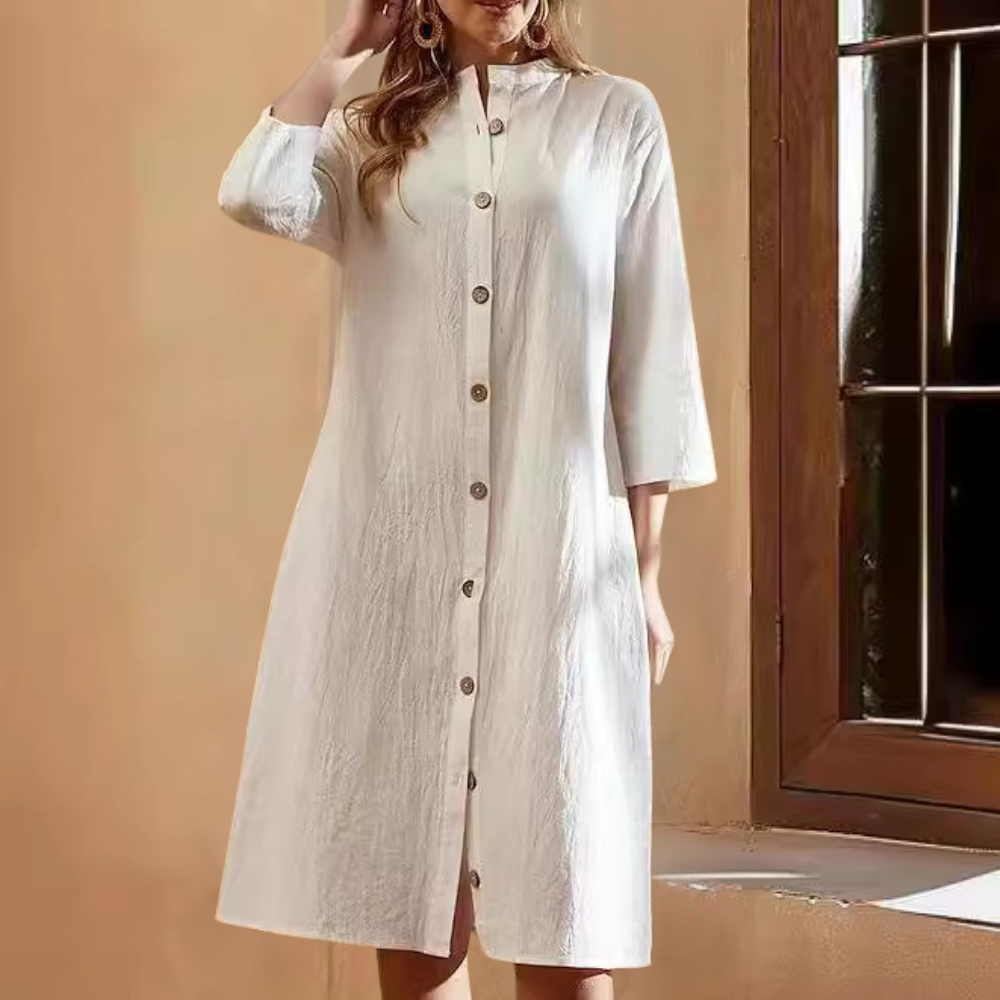 Robe Longue Élégante pour Femmes - Tissu Respirant et Design Sophistiqué