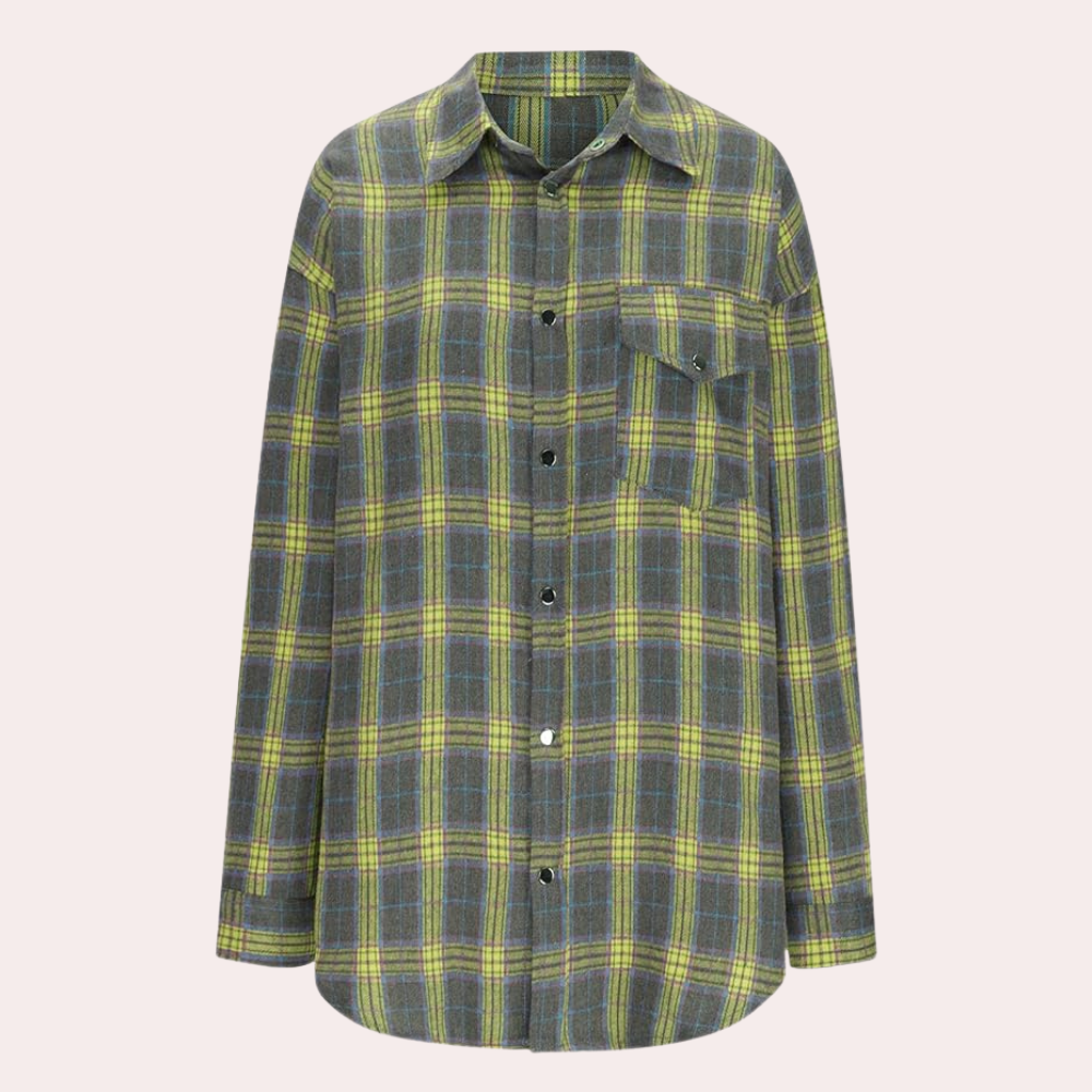 Chemise à Carreaux pour Femmes - Tissu Doux et Style Polyvalent
