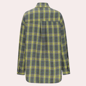 Chemise à Carreaux pour Femmes - Tissu Doux et Style Polyvalent