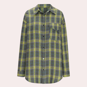 Chemise à Carreaux pour Femmes - Tissu Doux et Style Polyvalent