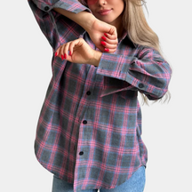 Chemise à Carreaux pour Femmes - Tissu Doux et Style Polyvalent