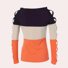 Chemise Tendance en Coton pour Femmes - Manches Croisées et Confort Optimal
