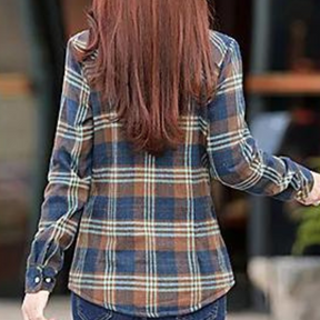 Chemise à Carreaux en Coton pour Femmes - Confort et Style Polyvalent au Quotidien