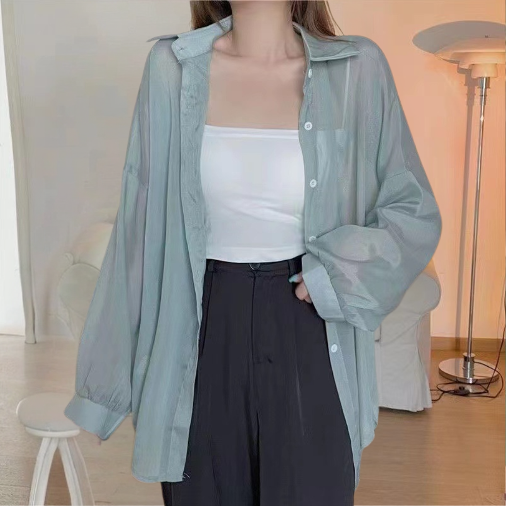 Chemise Élégante à Manches Longues - Tissu Léger et Style Polyvalent