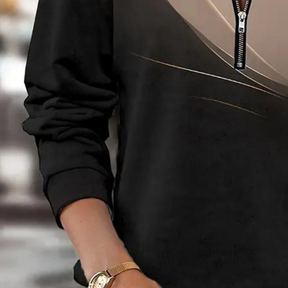 Chemise à Fermeture Éclair pour Femmes - Tissu Doux et Design Élégant