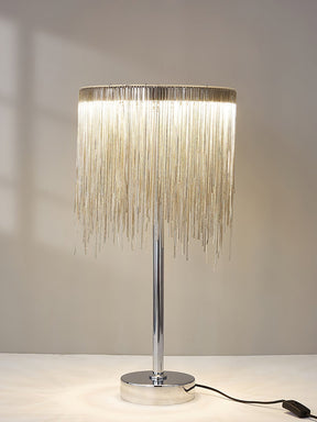 Lampe de Table Chic avec Frange - Éclairage Ambiant et Design Élégant