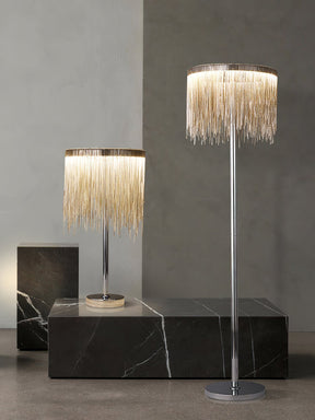 Lampe de Table Chic avec Frange - Éclairage Ambiant et Design Élégant