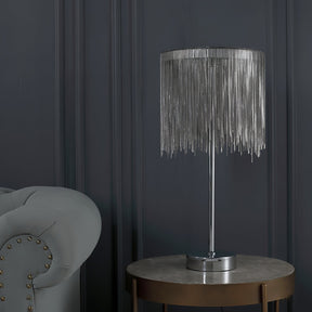 Lampe de Table Chic avec Frange - Éclairage Ambiant et Design Élégant