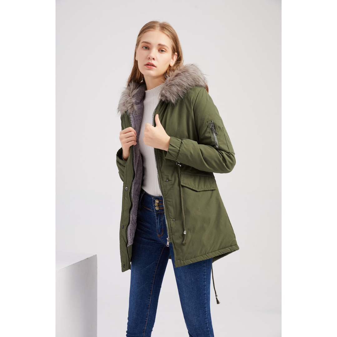 Parka d'hiver pour Femmes - Doublure Chaude et Capuche Protectrice