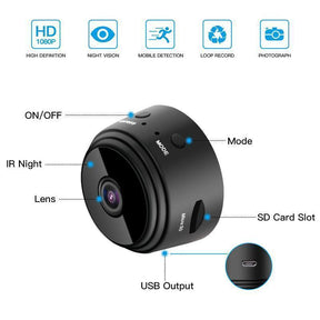 Caméra WiFi 1080p Magnétique - Vision Nocturne et Détection de Mouvement