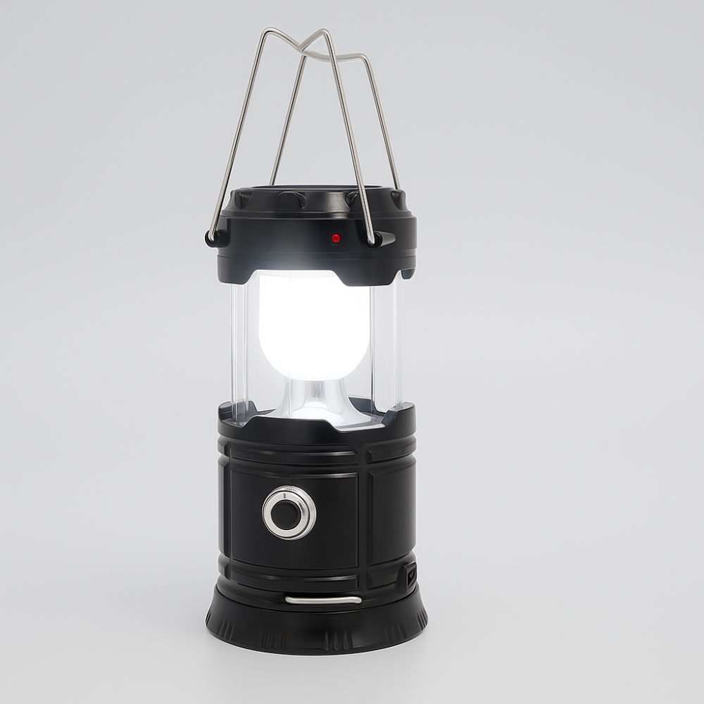 Lampe de Camping Solaire Rechargeable - Éclairage 360° et Portable