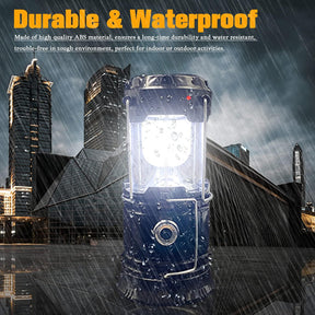Lampe de Camping Solaire Rechargeable - Éclairage 360° et Portable
