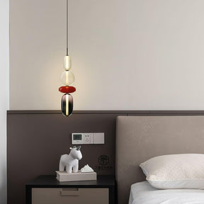Luminaire Suspendu en Verre Coloré - Éclairage LED Ajustable et Élégant
