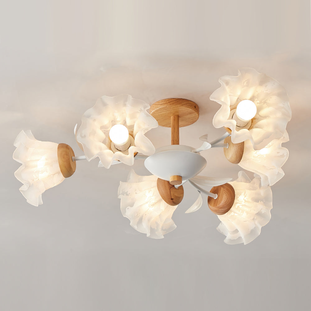 Lampe Plafonnier Floral Élégante - Design Moderne et Naturel pour Intérieur
