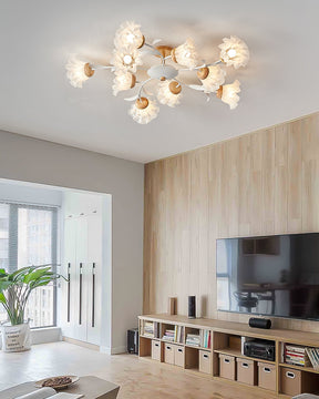 Lampe Plafonnier Floral Élégante - Design Moderne et Naturel pour Intérieur
