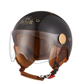 Casque de Moto en Fibre de Carbone - Léger et Confortable avec Certification CE
