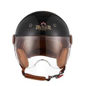 Casque de Moto en Fibre de Carbone - Léger et Confortable avec Certification CE