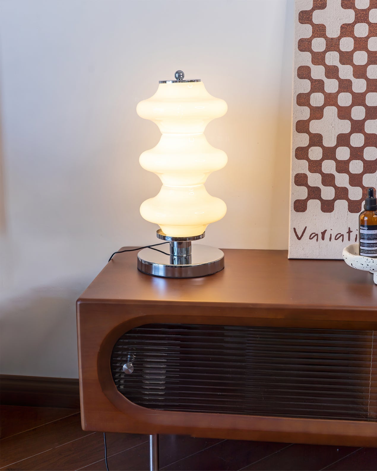 Lampe de Table Élégante en Verre - Éclairage Doux et Raffiné pour Intérieur